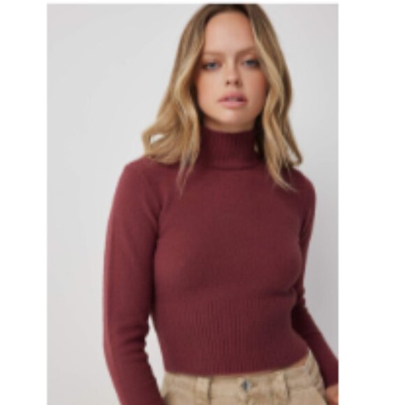 * 2/$15 *  Ardene Cropped Fuzzy Mock Neck Sweater - Picture 1 of 5